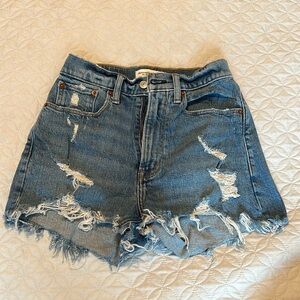 Abercrombie High Rise Jean Shorts